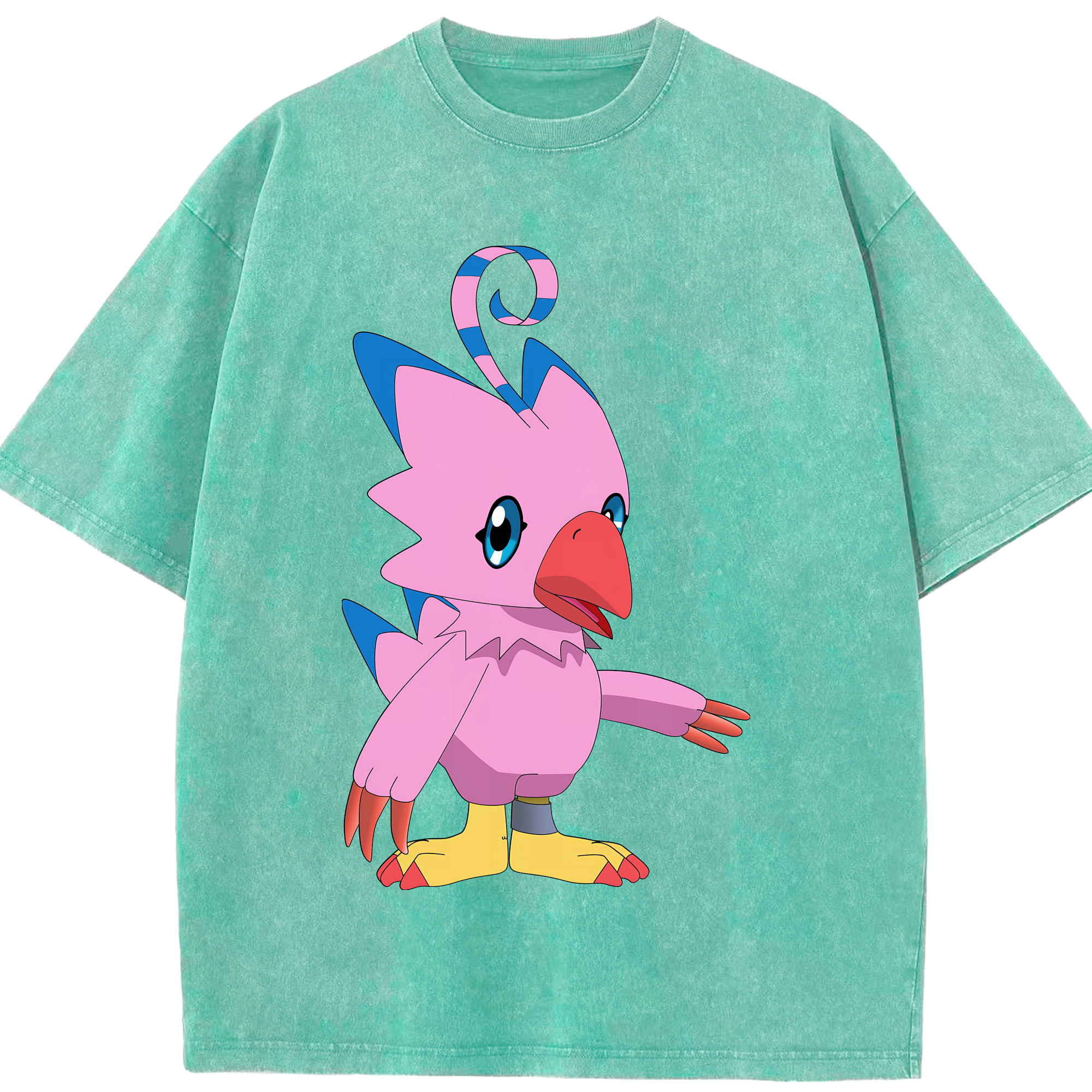 （画像用） Digimon デジタルモンスター/デジモン 綿100% ヴィンテージ風 半袖Tシャツ（フロントプリント）